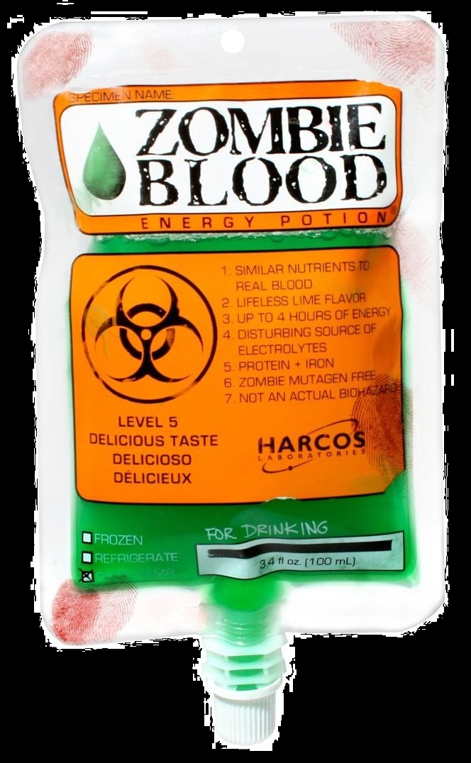 Top Halloween Candy Umbrella Corporation Zombie Blood Candy IV Bag
